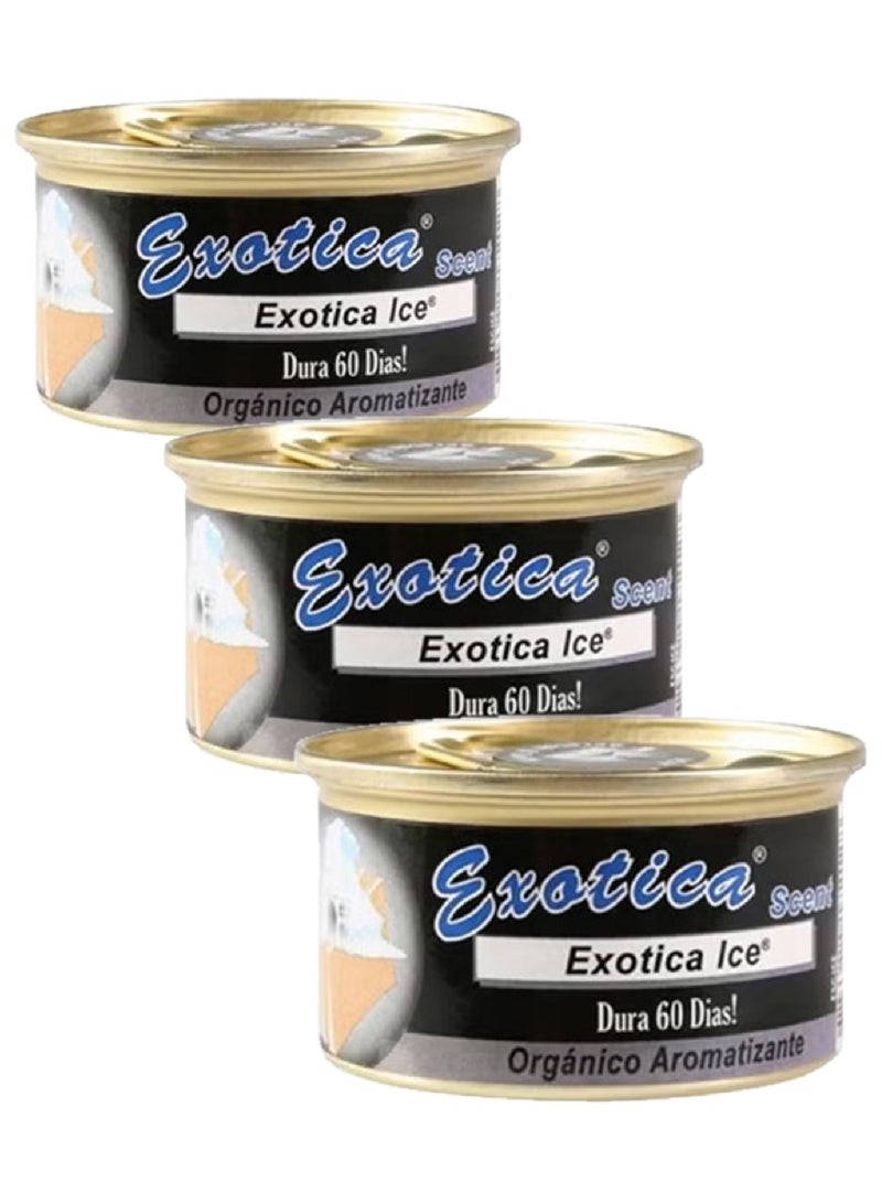 EXOTICA Car Air Freshener Set-Ice Pack Of 3 - Image 1